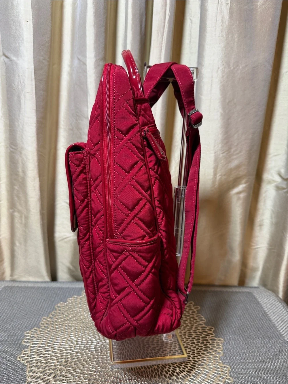 Vera Bradley Quilted Backpack- Red